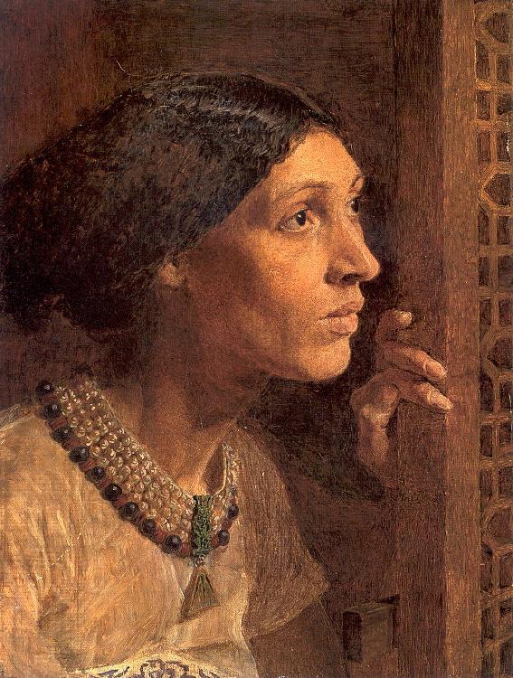 Moore, Albert Joseph The Mother of Sisera Looked out a Window oil painting picture